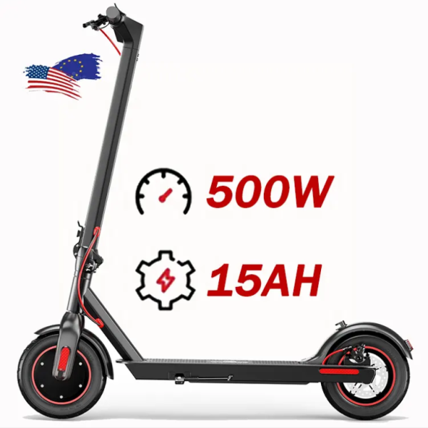 Top quality 500w Motor 36v 15aH 10 inch Air tyre used electric scooters skuter in popular scooter electric